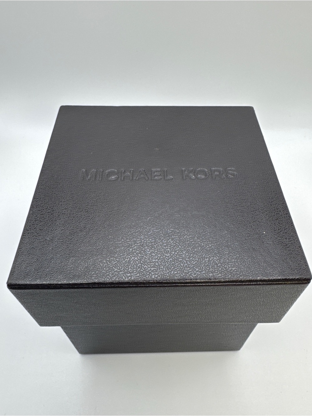 Authentic Michael Kors Watch Box Empty Presentation Storage Case - Dark Brown